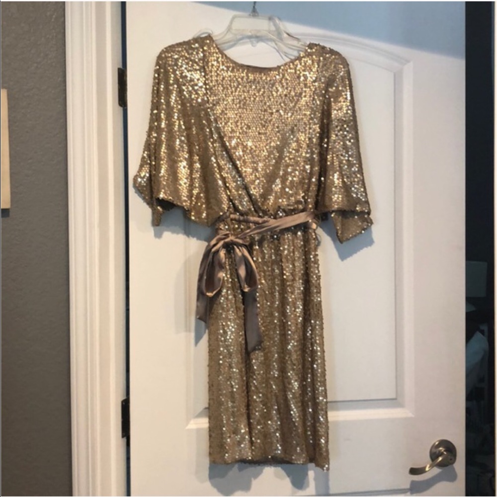 Elegant Gold Sequin Dress- Excellent Condition